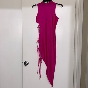 Fuchsia cut out dress, size small